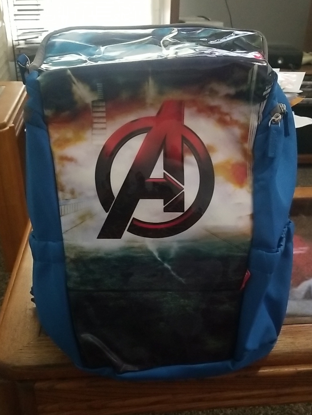 Avengers Blue Graphic Kid's Backpack NWT